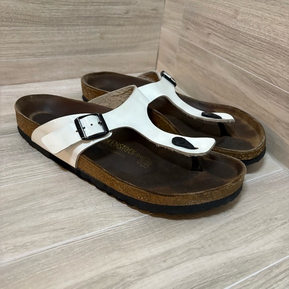 Birkenstock White Gizeh Size 42 - Picture 1 of 14